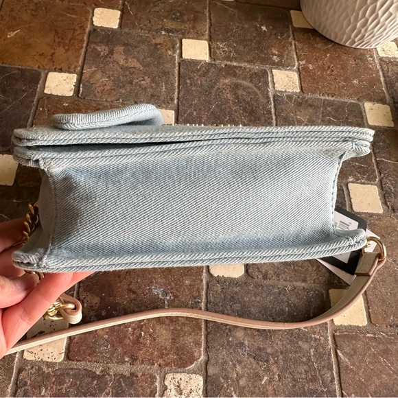 Nanette Lepore Laiela Vintage Light Denim Bow Crossbody Purse with Bracelets NWT - Picture 6 of 16